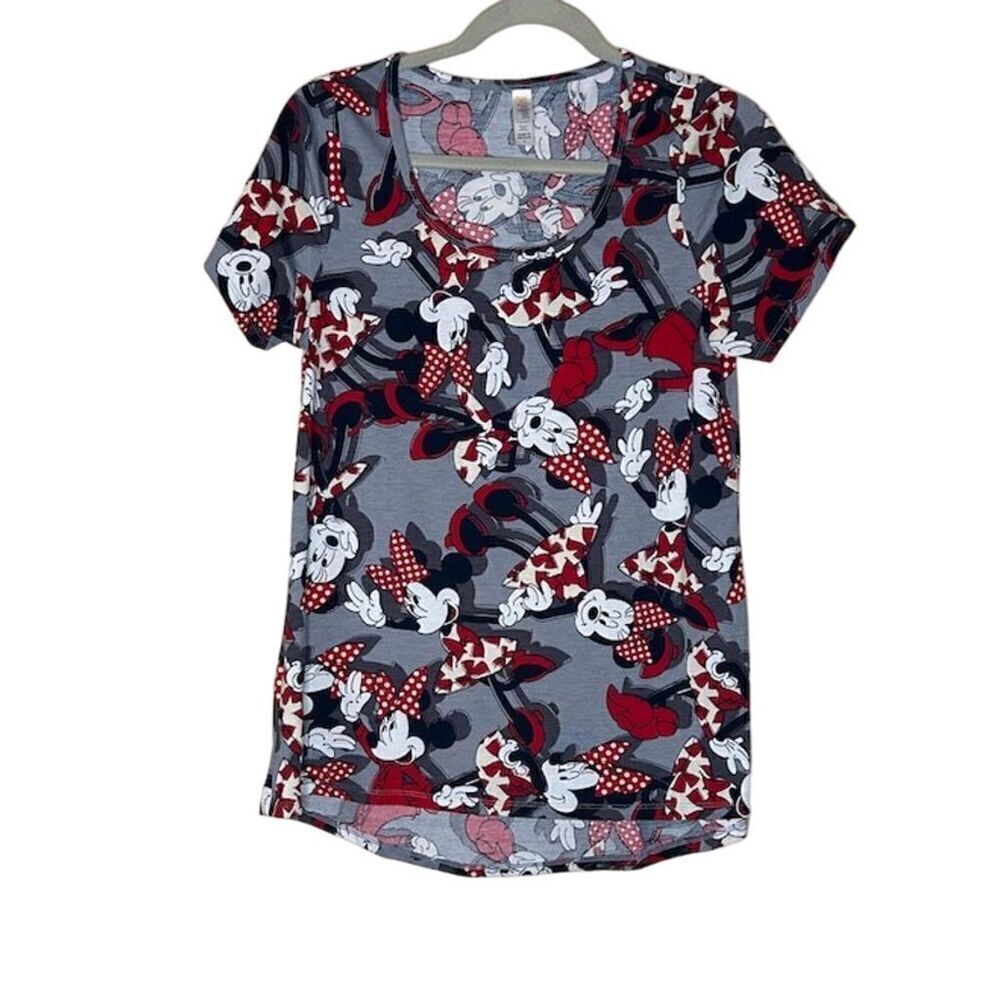 LuLaRoe Disney Minnie Mouse Women's Gray T-Shirt Size S Casual Top